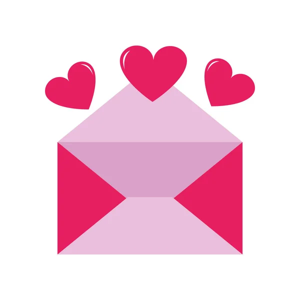 Carta de tarjeta abierta de colores con diseño de corazones — Vector de stock