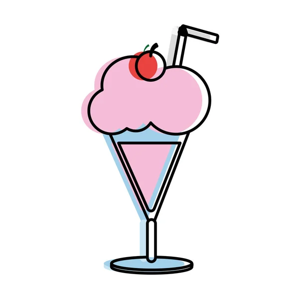Eis Von Süßen Und Dessertspeisen Thema Isoliert Design Vektor Illustration — Stockvektor