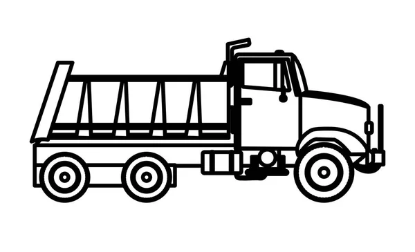 Ciężarowy Transport Pojazd Podróż Tematu Białym Tle Projekt Ilustracji Wektorowych — Wektor stockowy