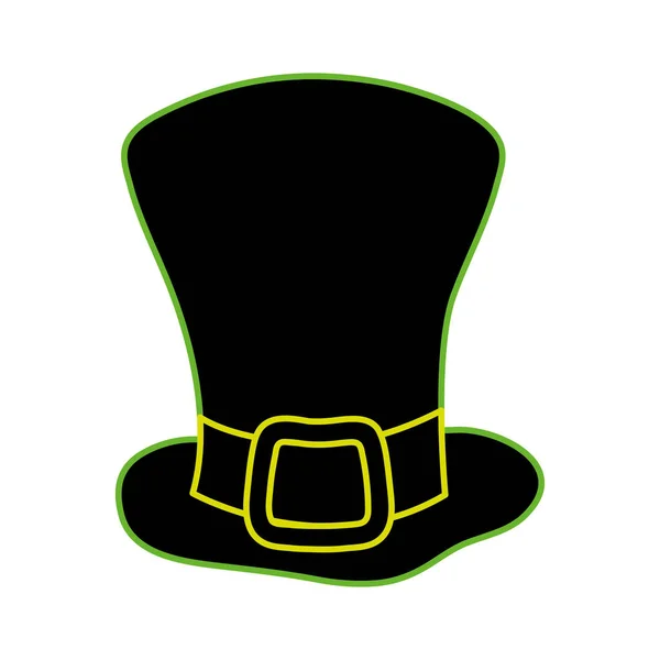 Neon flat st patrick hat para celebração de férias — Vetor de Stock