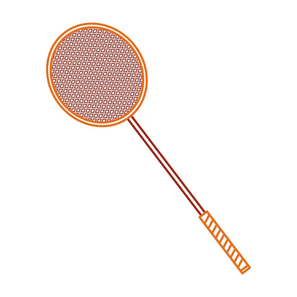 Badmintonracket Sport Konkurrens Och Spelet Tema Isolerade Design Vektorillustration — Stock vektor