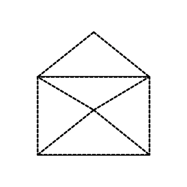 Envelope Mail Tema Mensagem Isolado Design Vector Ilustração — Vetor de Stock