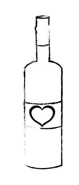 Diseño de botella de amor — Archivo Imágenes Vectoriales