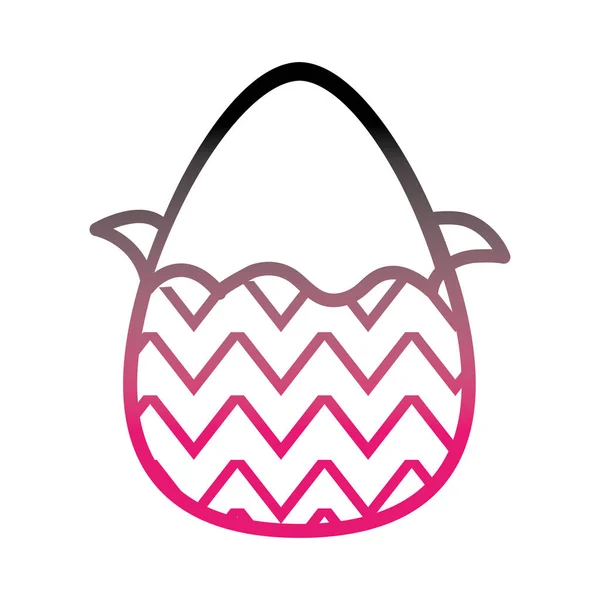 Línea de color huevo de chocolate Pascua con figuras decoración — Vector de stock
