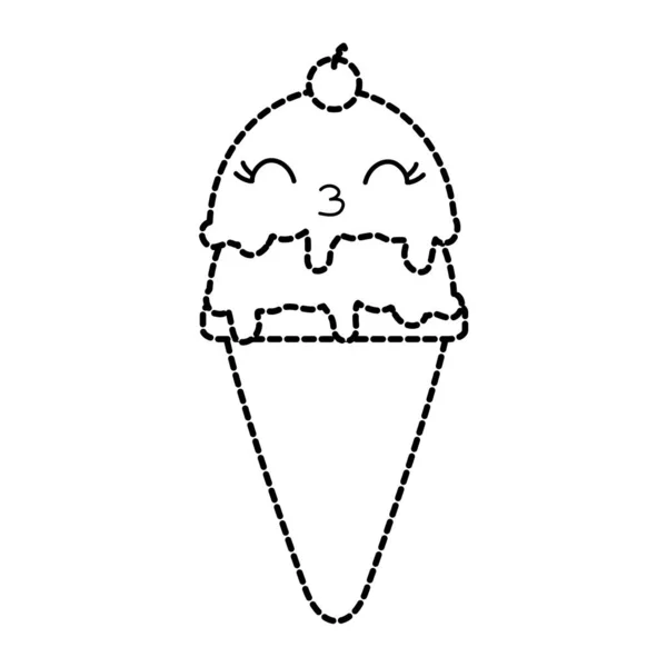 Мороженое Сладкого Десерта Тема Питания Изолированный Дизайн Векторная Иллюстрация — стоковый вектор