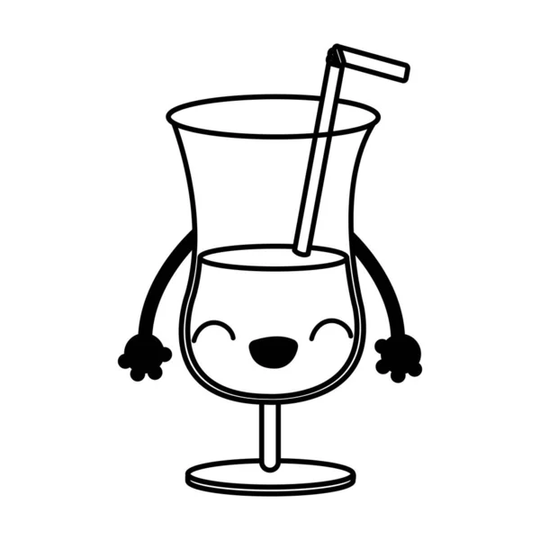 Koktejl Alkoholu Drink Sklo Téma Izolované Design Vektorové Ilustrace — Stockový vektor