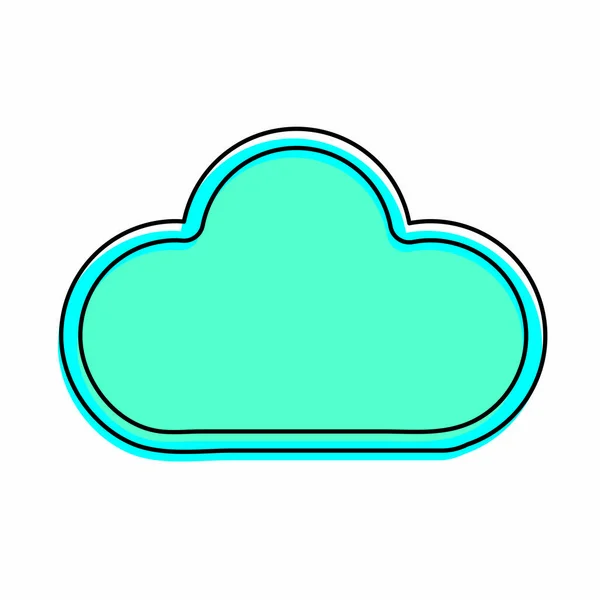 Isoliertes Cloud-Design — Stockvektor