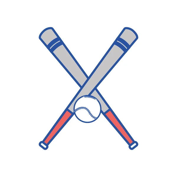 Baseballschläger Des Sportlichen Wettbewerbs Und Spielthemas Isolierte Designvektorillustration — Stockvektor