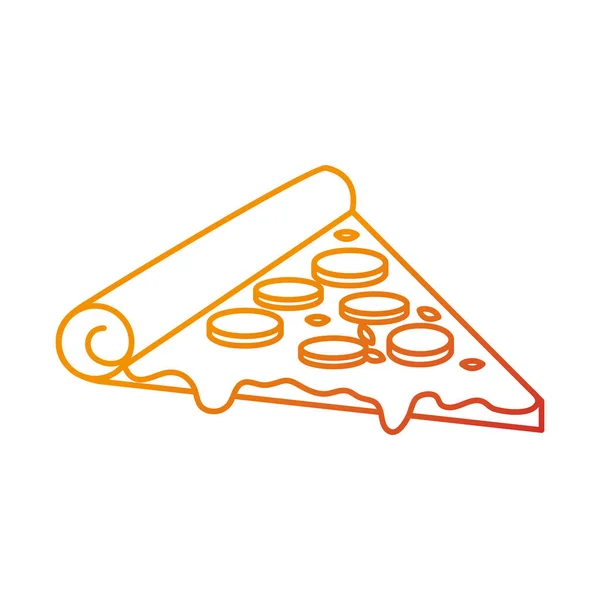 Design de pizza isolada — Vetor de Stock