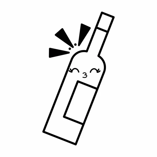 Conception de bouteille de vin isolée — Image vectorielle