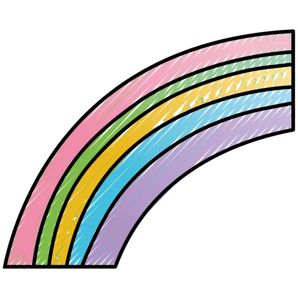 Grated nice nature rainbow element in the sky — стоковый вектор