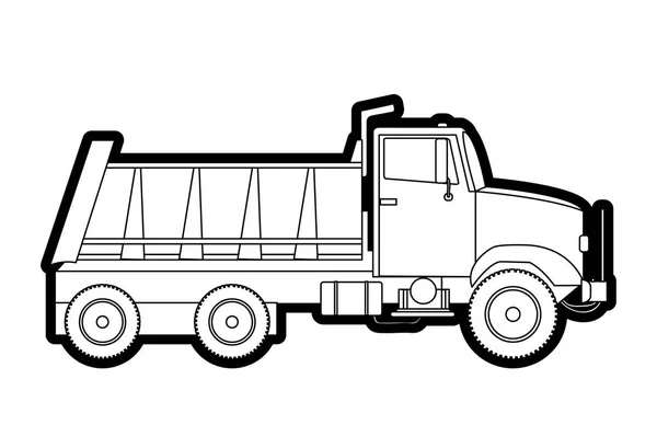 Camion Transport Véhicule Thème Voyage Conception Isolée Illustration Vectorielle — Image vectorielle