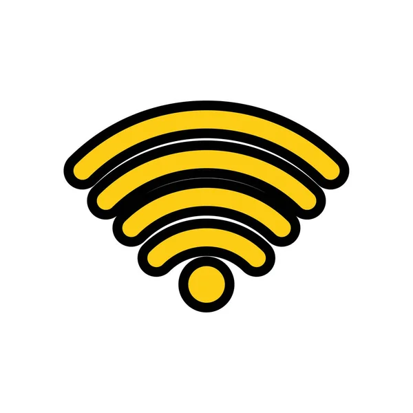 Wifi Tecnología Internet Tema Comunicación Diseño Aislado Ilustración Vectorial — Vector de stock