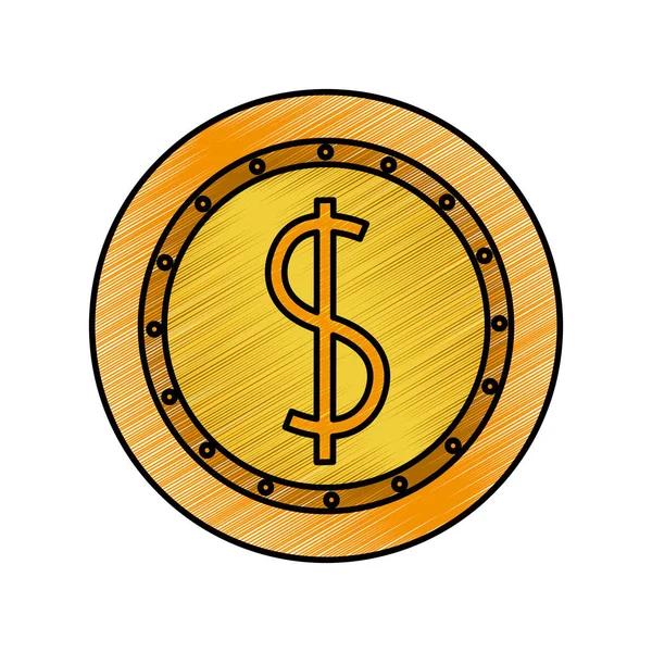 Diseño de moneda aislada — Vector de stock