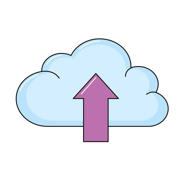 Felhő kiszámítható design — Stock Vector