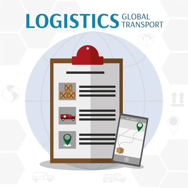 Logistyka i transport — Wektor stockowy