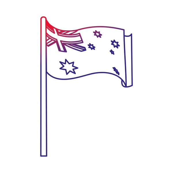 Desenho da bandeira australiana — Vetor de Stock