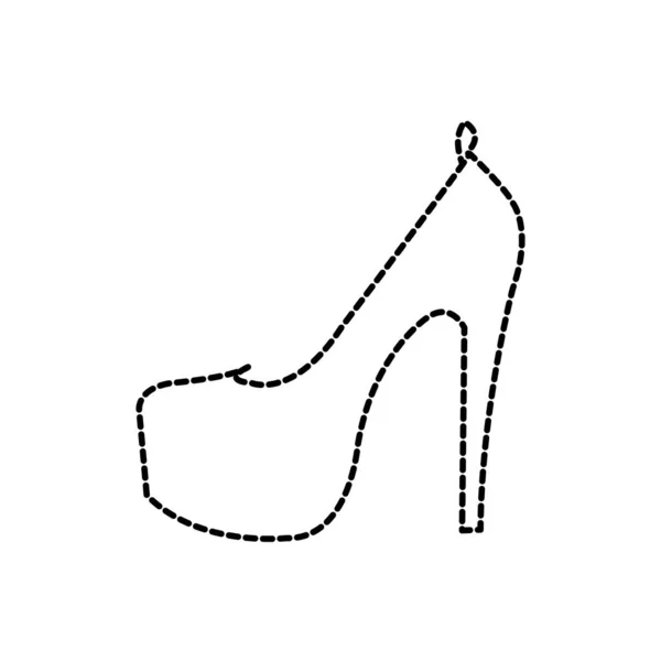 Forma punteada mujer tacones de moda zapatos altos — Vector de stock