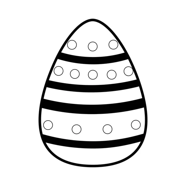 Overzicht easter egg met punten en cijfers decoratie — Stockvector