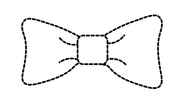 点線図形リボン弓スタイル装飾デザイン — ストックベクタ
