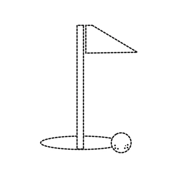 골프 국기 디자인 — 스톡 벡터