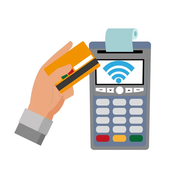 Ontwerp van Dataphone en credit card — Stockvector