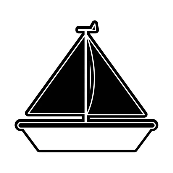 Geïsoleerde zeilboot ontwerp — Stockvector