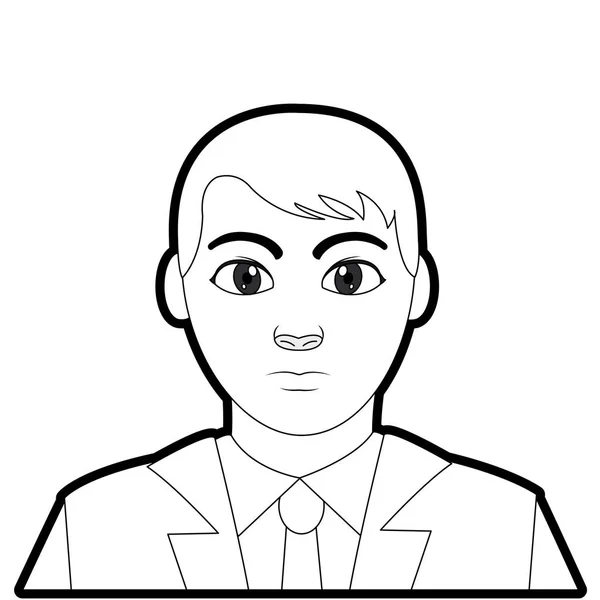 Contour utilisateur homme avec chemise élégante et coiffure — Image vectorielle