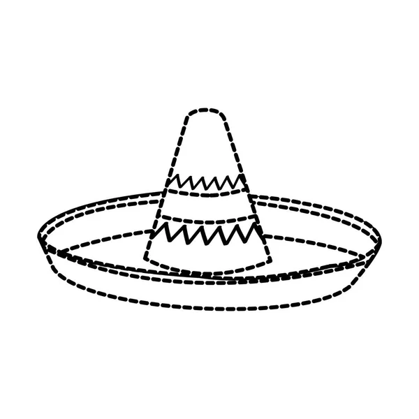 墨西哥帽子的布服装配件和磨损主题隔离的设计向量例证 — 图库矢量图片