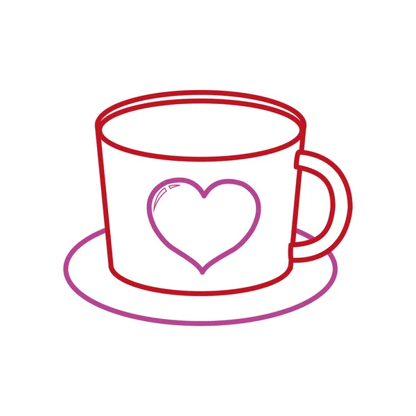 Liebe Tasse Design — Stockvektor