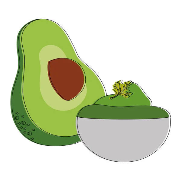 Isolato design avocado — Vettoriale Stock