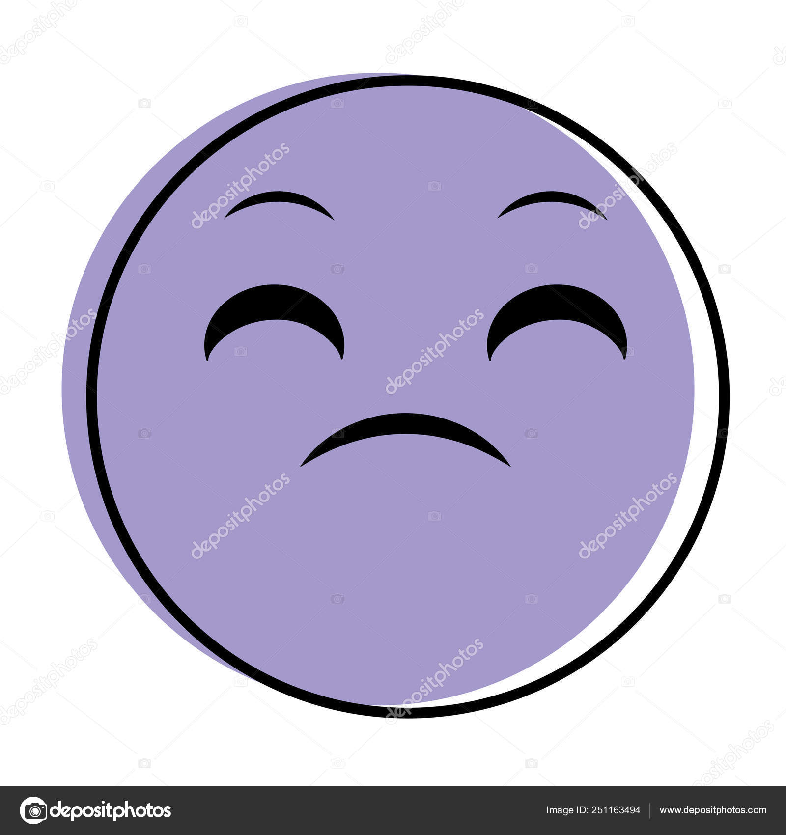 Color movido expresión emoji gesto cara decepcionada Vector de stock  #251163494 de ©stockgiu, image size:1600x1700