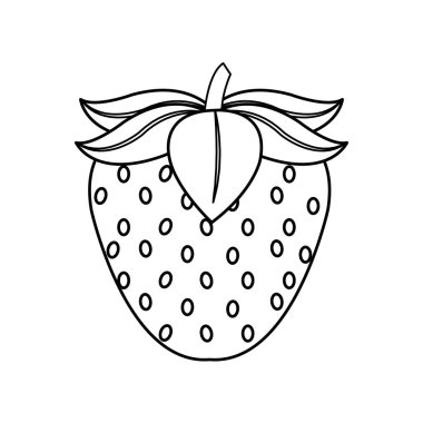 Çilek meyve sağlıklı ve organik gıda Tema izole tasarım vektör çizim