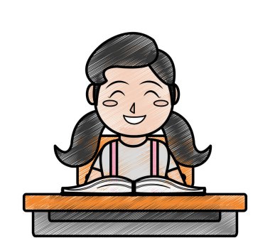 Kız ve kitap tasarımı