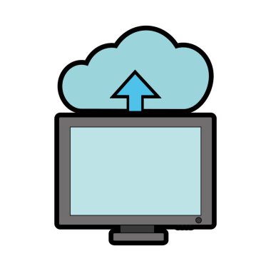 Bilgisayar aygıtı becerikli alet ve teknoloji Tema izole tasarım vektör çizim