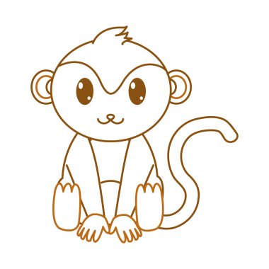 renkli maymun sevimli vahşi hayvan karakter