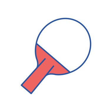 Ping pong roket spor rekabet ve oyun Tema izole tasarım vektör çizim