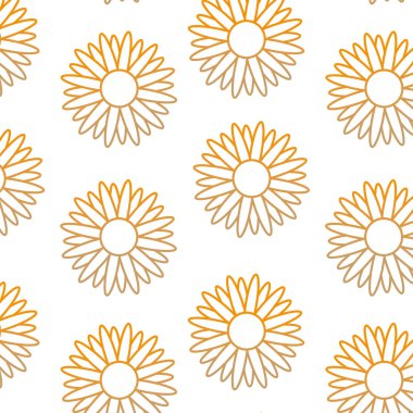 İzole ayçiçeği tasarım