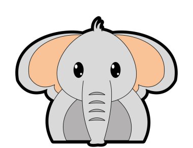 tam renkli sevimli fil sevimli hayvan karakter