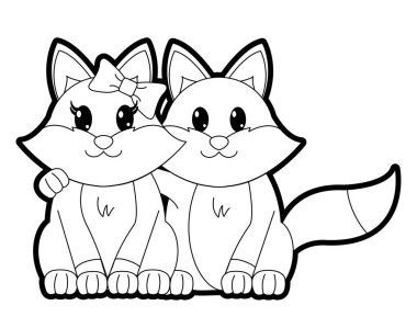 Anahat fox iki sevimli hayvan birlikte