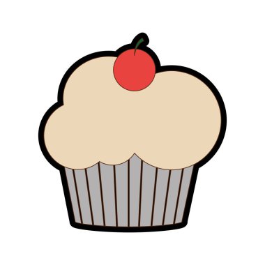 İzole cupcake tasarım