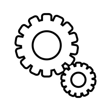 Dişli çark dişi daire tekerlek ve makine Tema izole tasarım vektör çizim
