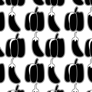 Biber ve patlıcan tasarım