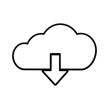 Bulut depolama teknolojisi ve sanal Tema izole tasarım vektör çizim bilgisayar