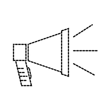 noktalı şekil megafon hoparlör sesli mesaj iletişim