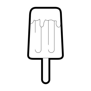 Buzlu şeker yaz tatlı ve tatlı gıda Tema izole tasarım vektör çizim