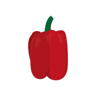 Biber sebze sağlıklı ve organik gıda Tema izole tasarım vektör çizim