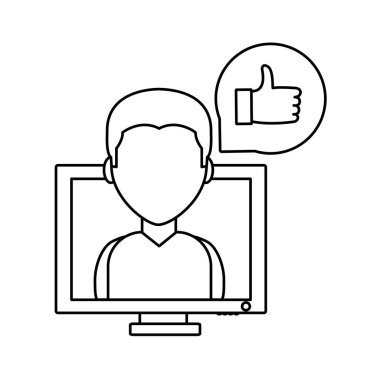 Bilgisayar ve aygıt becerikli alet ve teknoloji Tema izole tasarım vektör çizim çocuk