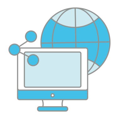 line renkli ekran bilgisayar paylaşım ve genel bağlantı ile