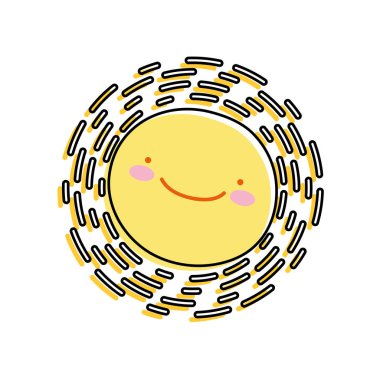 çizgi rengi doğa mutlu güneş hava kawaii